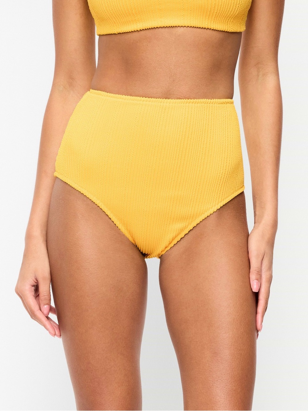 NWT Old Navy High Waisted Ribbed Yellow Bikini Bottoms XXL